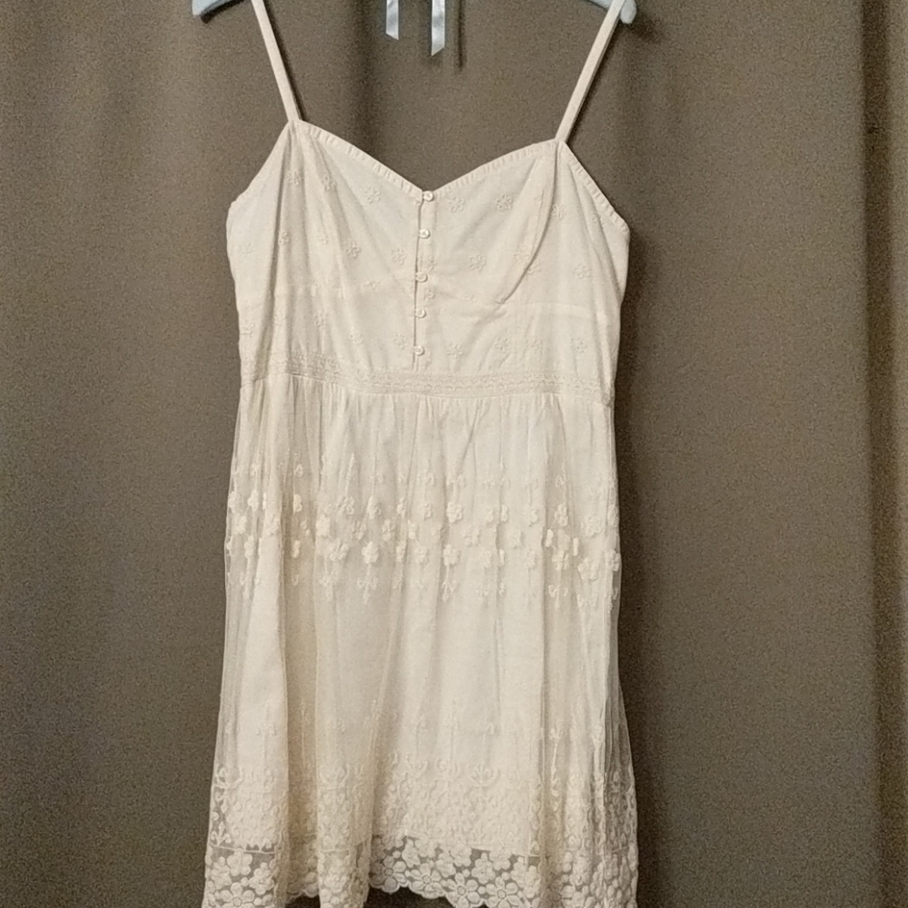 Off white spaghetti strap dress